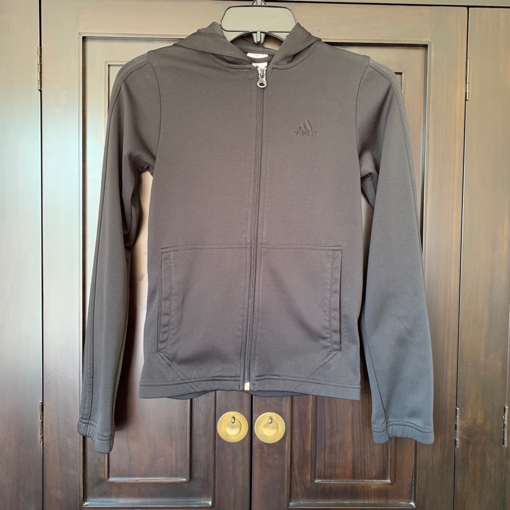 Adidas Climalite Track Jacket With Hoodie